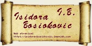 Isidora Bosioković vizit kartica